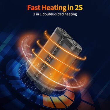 Електричні грілки для рук 2 шт. - USB, багаторазові, 3 режими нагріву, для дітей та жінок (сірі)