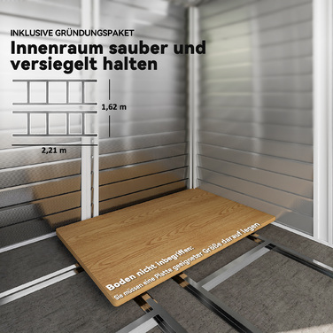Металевий сарай для інструментів, стійкий до погодних умов та антикорозійний, із замком, розміром 2,40 x 2,06 x 1,98 м, світло-сірий