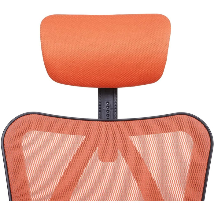 Офісний стіл Mendler HWC-J86, ергономічне крісло, регульована поперекова підтримка, 150 кг, оранжеве