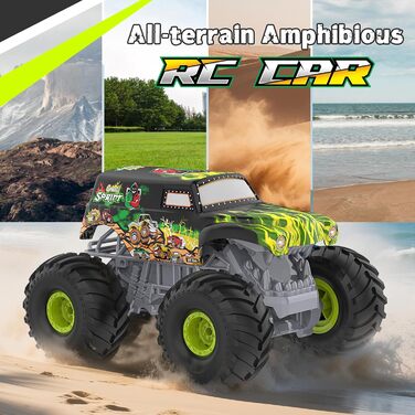 RC Автомобіль Feimuosi 1:18 позашляховик, 2.4GHz, 2 акумулятори, 20 км/год, світлодіоди, армійський зелений - іграшка для дітей та дорослих