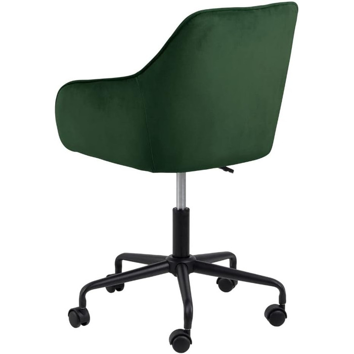 Крісло для офісу Bentley AC Design, зелено-чорне, з велюру та металу, 88,5 x 59 x 58,5 см