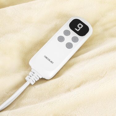 Електрична ковдра Cecotec HeatConfort 160x130 см, 115 Вт, 10 температурних режимів, LCD-контролер, таймер