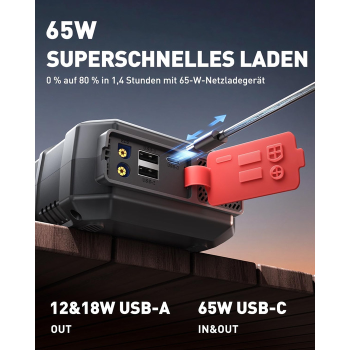 Powerbank для автомобіля ANFLAG 7000A з компресором 160PSI, 26800mAh, підтримка бензинових та дизельних двигунів (до 14.0L), PD65W, LED-ліхтар