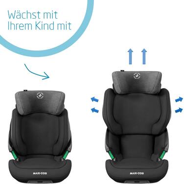 Автокрісло Maxi-Cosi Kore i-Size, 3,5-12 років, 100-150 см, дитяче крісло ISOFIX, регульована висота/ширина, бічна система захисту плюс, швидке та легке кріплення, автентичний чорний