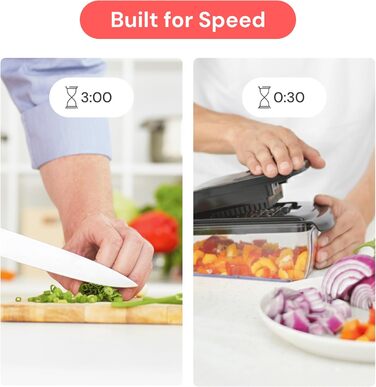 Набір для нарізки овочів та фруктів 4-в-1 (білий) - спіралізатор, нарізувач, шинкувальник, нарізувач кубиками