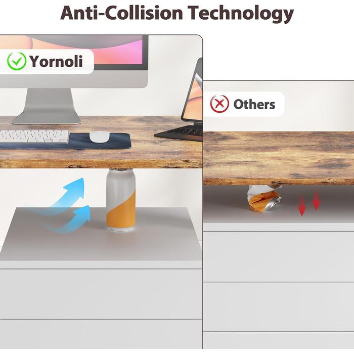 Електричні ніжки для столу з регулюванням висоти, з потужним мотором, на коліщатках, з 3 рівнями пам'яті та захистом від зіткнень, 72-116 см