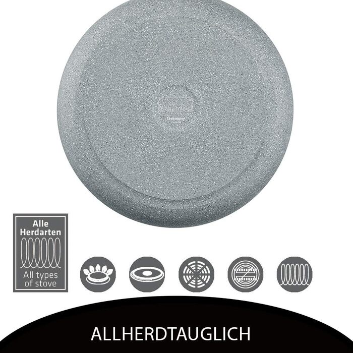 Каструля Berndes Topf 20 см з нержавіючої сталі з антипригарним покриттям, з кришкою з термостійкого скла, для всіх типів плит, індукційна, з м'якими ручками (Спеціальне видання)