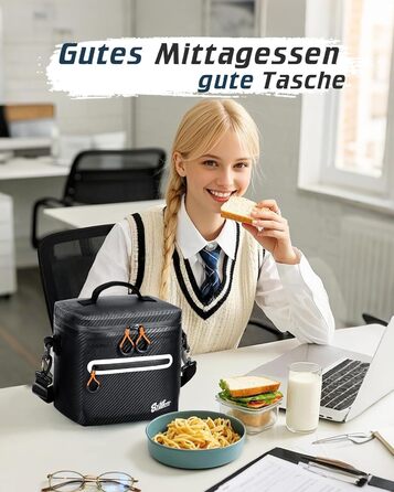 Термосумка-холодильник 7л, 14л, 24л ізольована водонепроникна для кемпінгу, пікніка, пляжу та грилю - Carbon-Schwarz (Чорний)