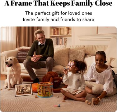 Цифрова фоторамка Lexar 10.1 дюйма IPS Touch Screen, Wi-Fi, 32 ГБ, підтримка Frameo, антибліковий екран, чорна