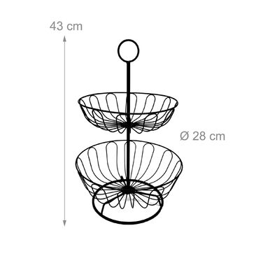 Relaxdays Двоярусна етажерка для фруктів та овочів