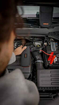 Osram BATTERYstart 400: Літієвий пусковий пристрій 2000A 12V з Powerbank для бензинових та дизельних двигунів (до 8L бензин, 4L дизель), 16800mAh