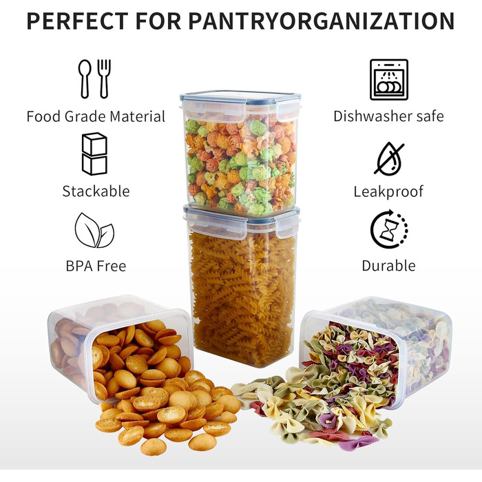 Набір контейнерів для зберігання SOSINYA 24 шт. з кришкою, герметичні, для кухні, BPA-free