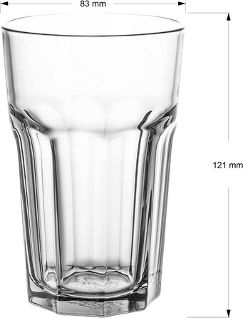 Стакани для води об'ємом 320 мл, Набір з 12 пляшок, безпечні для миття в посудомийній машині, стакани для соку для домашнього ресторану, прозорі, стабільні