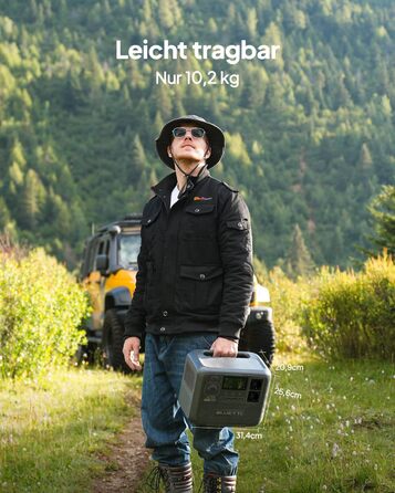 Портативна електростанція BLUETTI AC70, ємність 768 Wh, номінальна потужність 1000 W, пікова потужність 2000 W