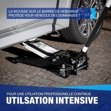 Гідравлічний домкрат NTG 3T з низьким профілем, сертифікований TÜV, для легкових авто та SUV (чорний)