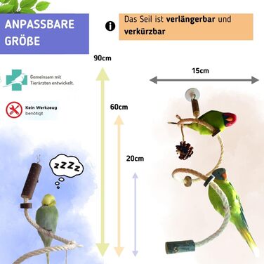 Іграшки для птахів Vogelgaleria спіраль з кільцями