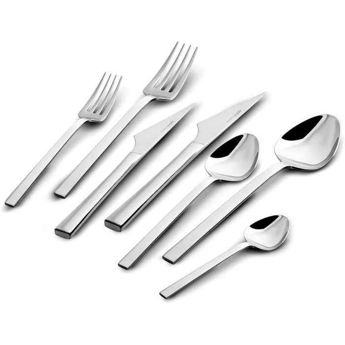 Набір столових приборів Karaca Sedir Elegance, 84 шт., сріблястий, для 12 осіб, придатний для миття в посудомийній машині