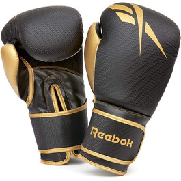 Боксерські рукавички Reebok вагою 16 унцій. Золото / Чорний