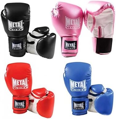 Боксерські рукавички METAL BOXE (10 унцій, червоні (рум'яна))