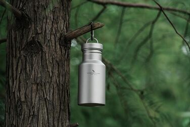 Фляга для води iBasingo Titan 400мл - металева, для туризму, спорту, кемпінгу, широке горлечко, витокозахист