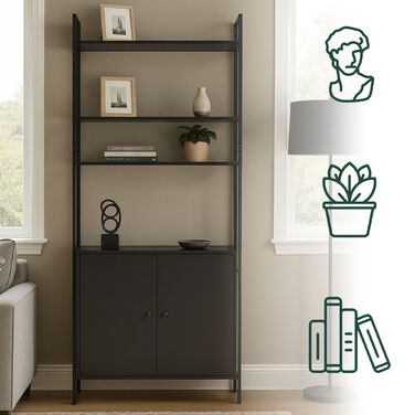 Стелаж Relaxdays з нижньою шафкою