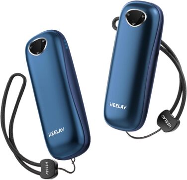 Електричні грілки для рук 10000mAh, 2 шт. [Коробка подарунків на Різдво] Повторно використовувані грілки для рук USB, зимовий подарунок, для хворих на синдром Рейно, для активного відпочинку, ігор, Powerbank, блакитні