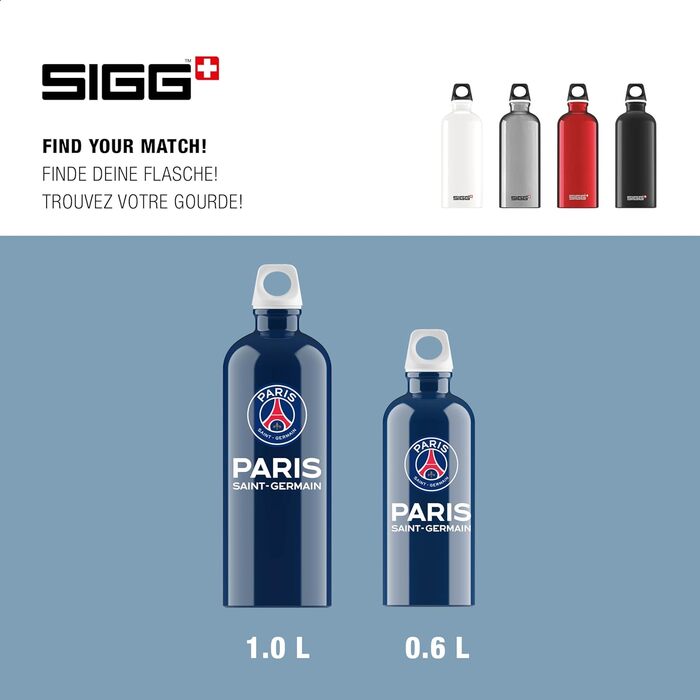 Пляшка для води з алюмінієм - Traveller PSG - Кліматично нейтральний Сертифікований - Підходить для газованих напоїв - Герметичний - Легкий, як пір'їнка - Не містить бісфенолу А - 0,6 л / 1 л (23 Blue Psg, 0,6 л)