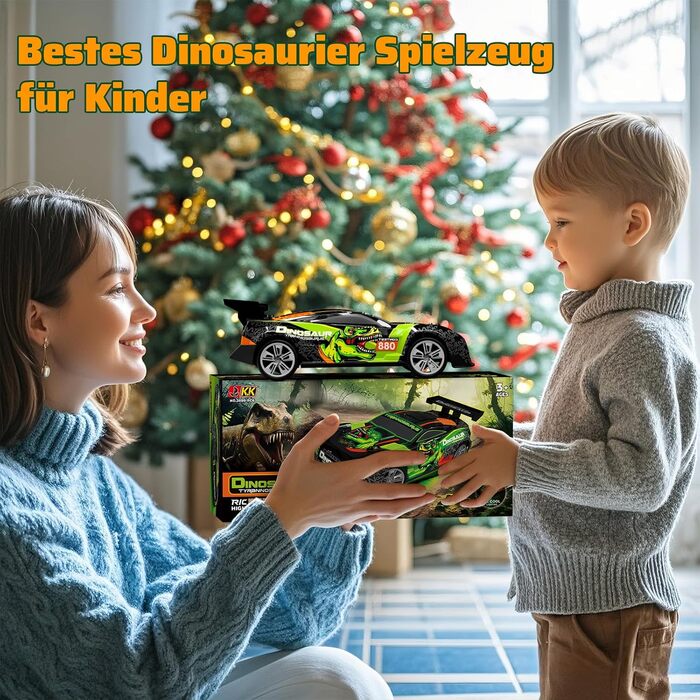 Радіокерований Monstertruck 1:20 2.4GHz Динозавр - швидкість 20 км/год, LED, Музика, для хлопчиків та дівчаток від 3 років