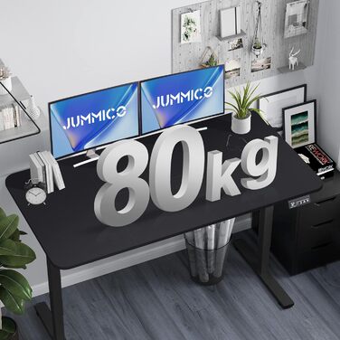 Стіл JUMMICO електричний регульований по висоті 140x60 см, ергономічний, чорний