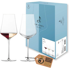 Набір келихів для вина Zwiesel Glas Allround Duo (2 шт.), Tritan-кристал, для червоного та білого вина, ручна та машинна робота, можна мити в посудомийній машині (Art.-Nr. 123472)