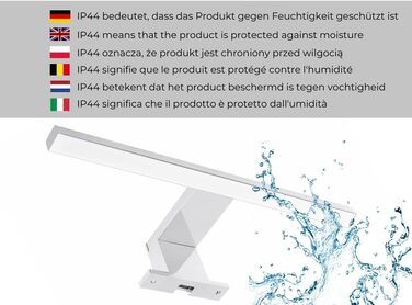Дзеркало для ванної кімнати HAJDUK FURNITURE з підсвічуванням 4000K IP44 Sonoma, 70x60 см - з полицею та LED