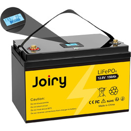 Акумуляторна батарея Joiry 12V 50Ah LiFePO4, 640 Втгод, понад 5000 циклів, з BMS, чудово підходить для сонячної системи, човна, дому