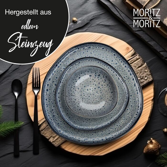 Набір органічних мюслі-мисок Moritz & Moritz (6 шт.), сірий колір, кераміка, 500 мл, сучасний дизайн, стійкий до миття в посудомийній машині