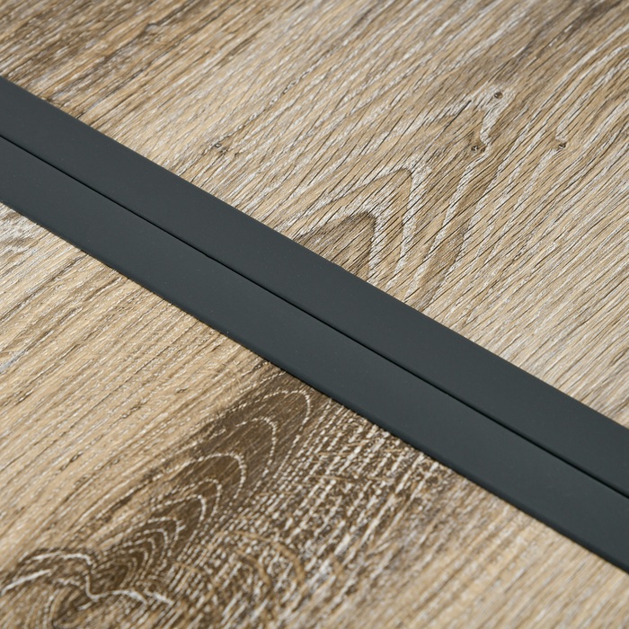 Зовнішній стіл для 6 осіб, з імітацією дерева, металевий каркас, стійкий до погодних умов, 145 x 85 x 72 см, сірий