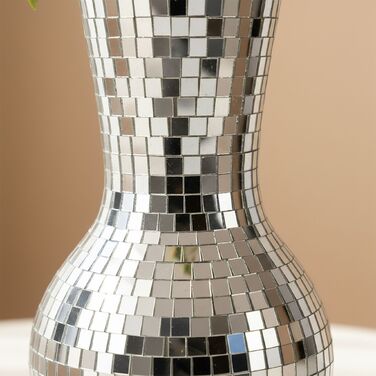 Ваза Relaxdays з мозаїчного скла, срібляста, 28 см