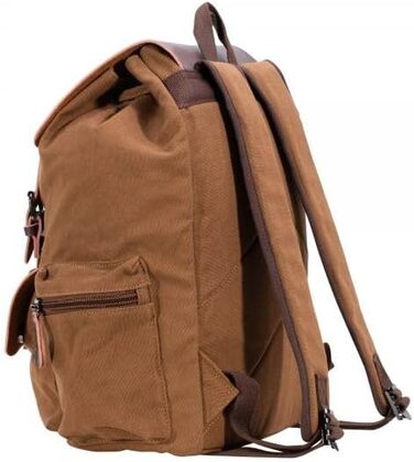 Рюкзак Hanta Nature Backpack Canvas 25L зі шкіри та брезентової тканини туристичний рюкзак для екскурсій, кемпінгу, повсякденний рюкзак для чоловіків та жінок зі шкіряними ременями та блискавкою (коричневий)