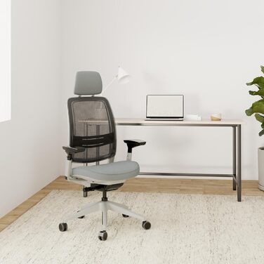 Ергономічне офісне крісло Steelcase Series 2 з LiveBack, 4D підлокітниками, підголівником, Storm Horizon