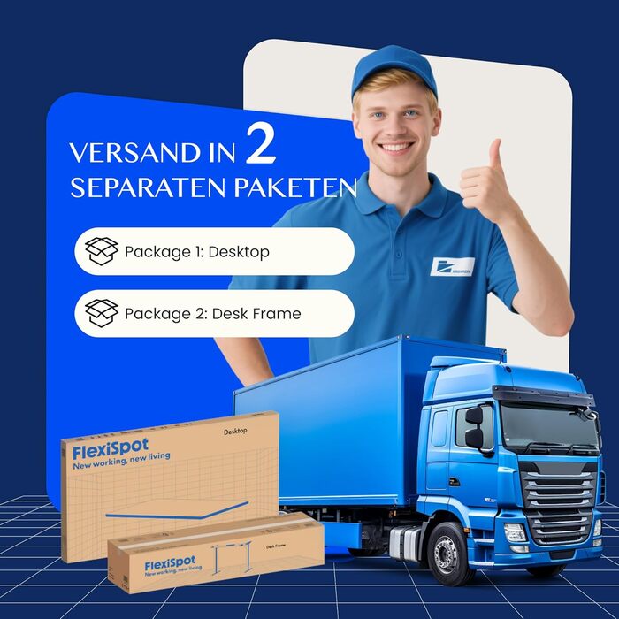 Регульований за висотою стіл FLEXISPOT 160x80 см, білий, електричний, з подвійним мотором, 160 кг, 3-секційний