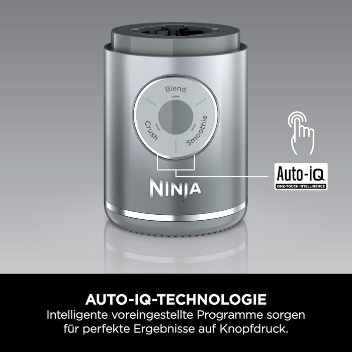 Портативний блендер Ninja Blast Max BC251EULD (сріблястий) – 570 мл, акумуляторний, для смузі та протеїнових коктейлів
