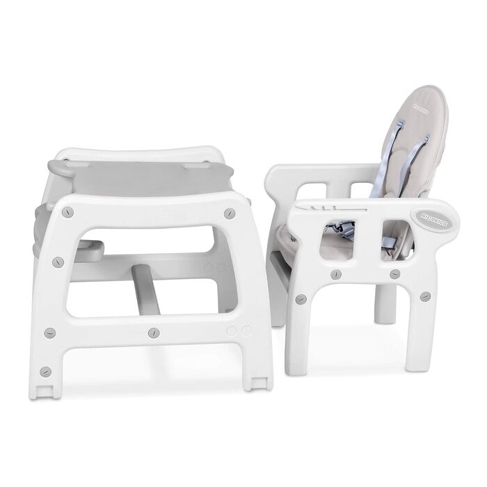 Дитячий стільчик Ricokids Sinco 5в1 - регульований, з функцією гойдання та нахилом спинки (сірий)