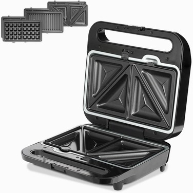Контактний гриль XXL 3в1 Чорний/Сріблястий 1000W