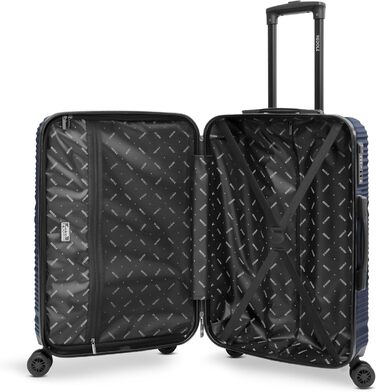 Набір валіз REDOLZ 3 шт. | Легкі дорожні валізи з ABS | 4 колеса, TSA-замок | Dark-blue (M 67 см)