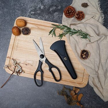 Лінорозо кухонні ножиці гострі ножиці Кухня з магнітною кришкою високоякісні побутові ножиці з нержавіючої сталі універсальні ножиці може використовуватися al