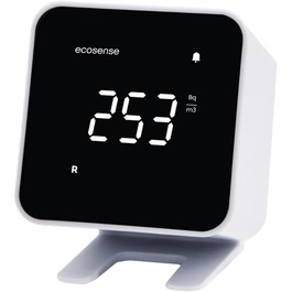 Виявник радону Ecosense EB100 EcoBlu: моніторинг радію, простий у використанні, білий