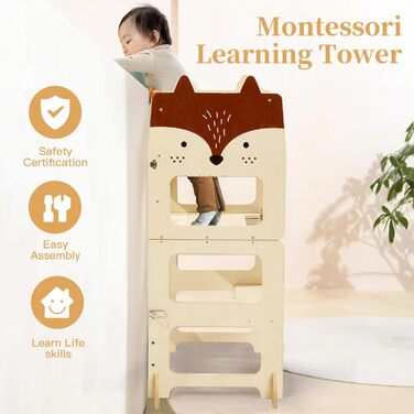 Стілець-лесенка для дітей Labebe Montessori, 3 в 1, з дошками для повідомлень, 92 x 38.5 x 42 см