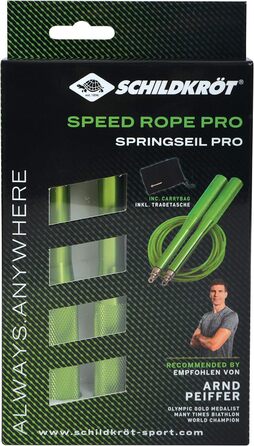 Скакалка Schildkrt Speed Rope Pro, в 4-кольоровому картоні зеленого кольору, 960024