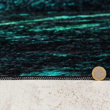 Сучасний Мазовецький килим-миється килим з коротким ворсом-М'який килим для вітальні, спальні , їдальні-килими з мармуровим абстрактним візерунком-чорний сірий золотий (80 х 150 см, зелений / 40530)