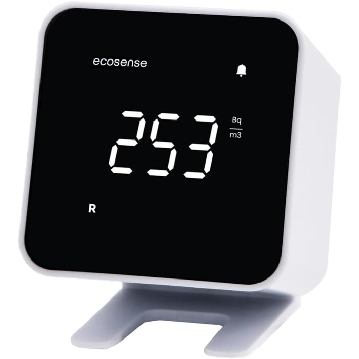 Виявник радону Ecosense EB100 EcoBlu: моніторинг радію, простий у використанні, білий