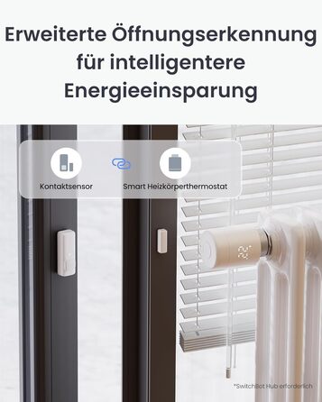 SwitchBot Smart Термостат на радіатор Bluetooth з керуванням через додаток, таймером, енергозбереженням, сумісний з Alexa, Apple Home та Home Assistant (потрібен Hub) - Matter Combo