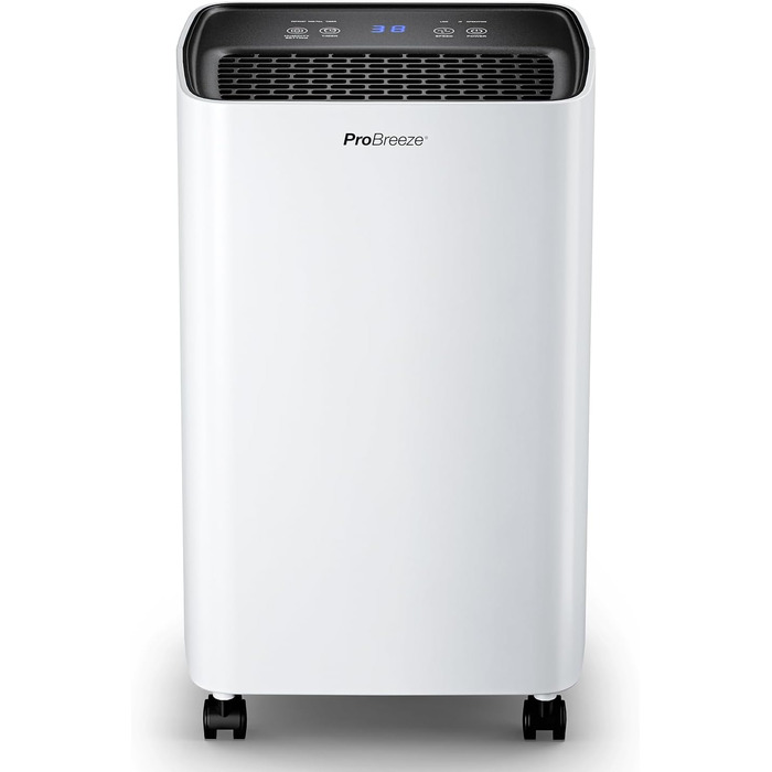 Електричний осушувач повітря Pro Breeze 20L - для дому, від вологи та цвілі, з функцією прання, таймером, фільтром, смарт-додаток, до 35 м²